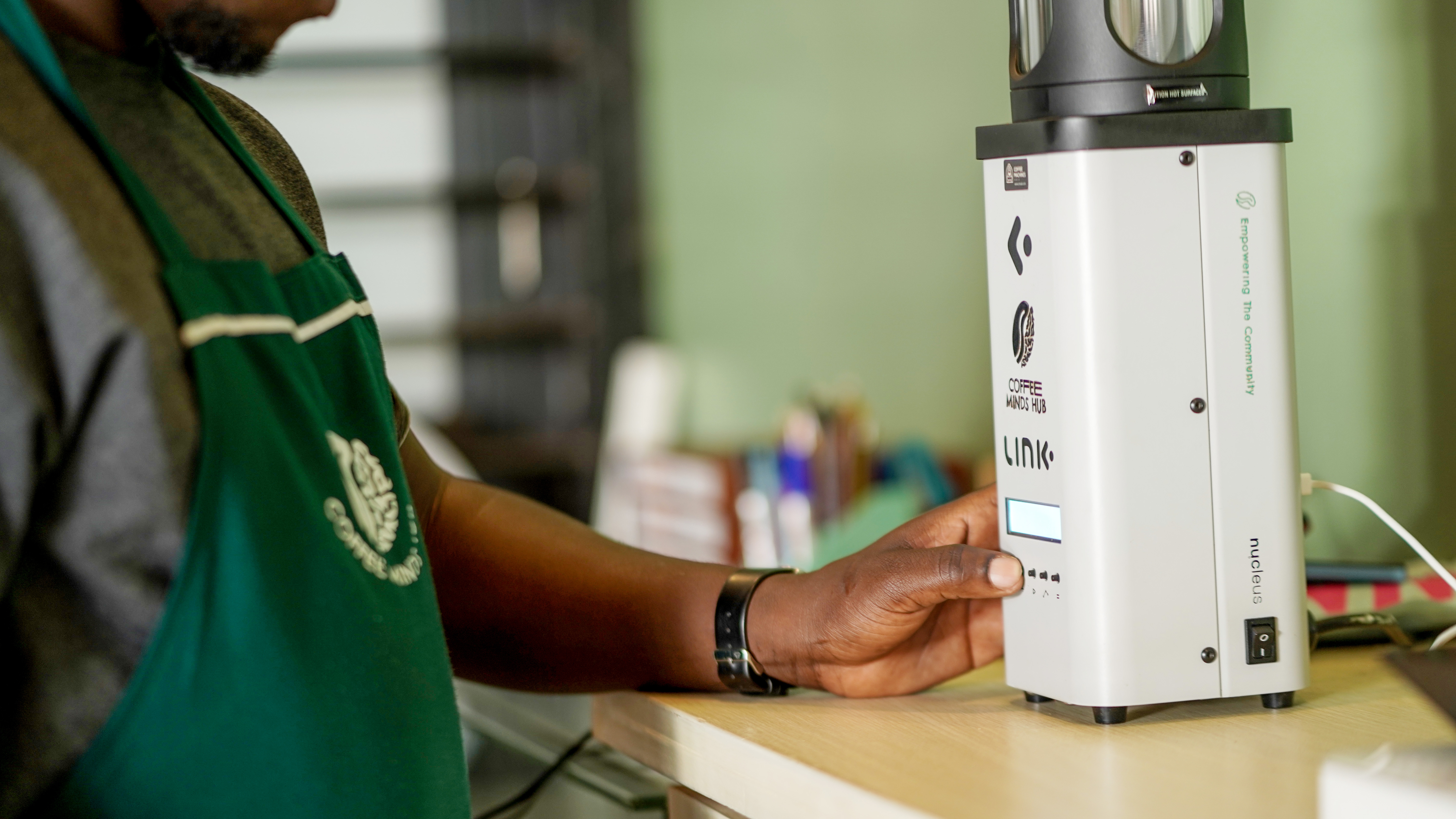 Coffee professional at work